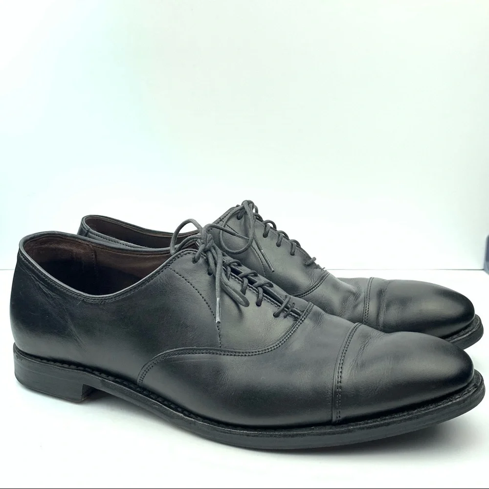 Allen Edmonds Hopkinson mens cap toe oxfords size 13 D black calfskin leather